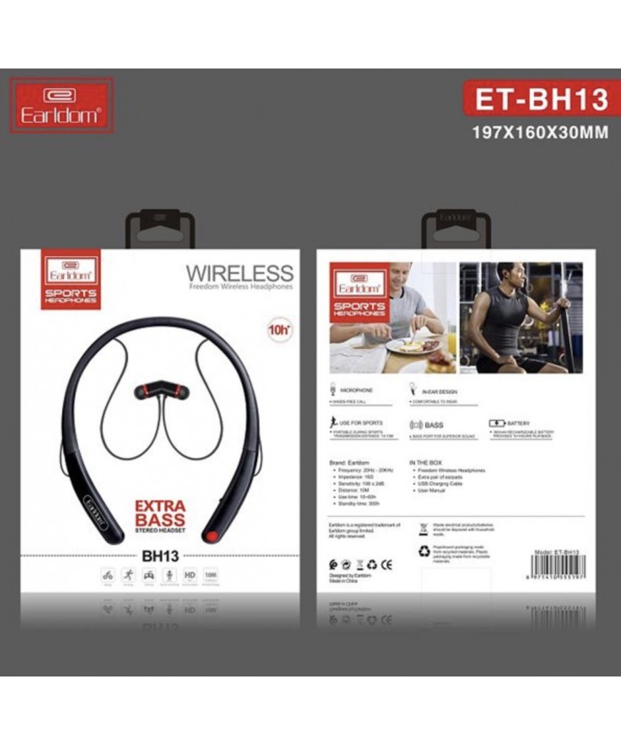 Tai nghe Bluetooth Earrldom BH13( 2 tai có dây )