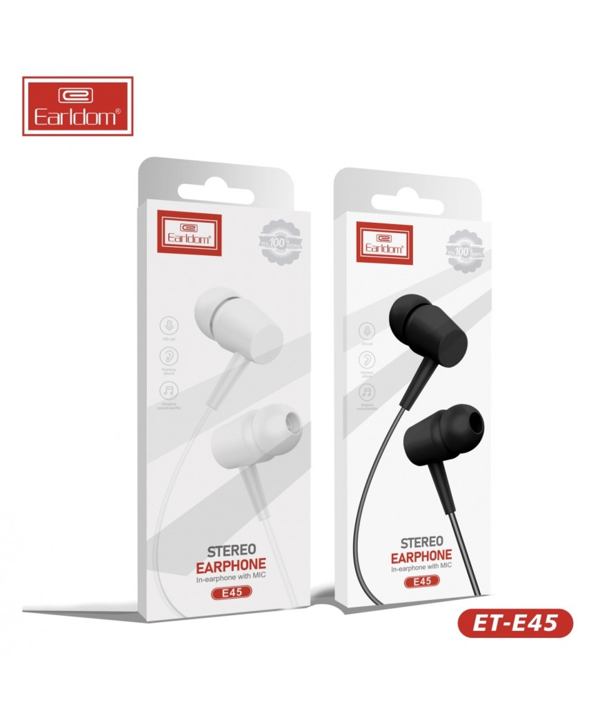 Tai nghe có dây Earldom jack audio 3.5mm E45