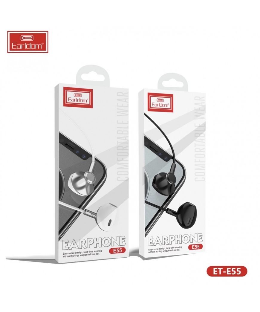 Tai nghe có dây Earldom có dây jack audio 3.5mm E55