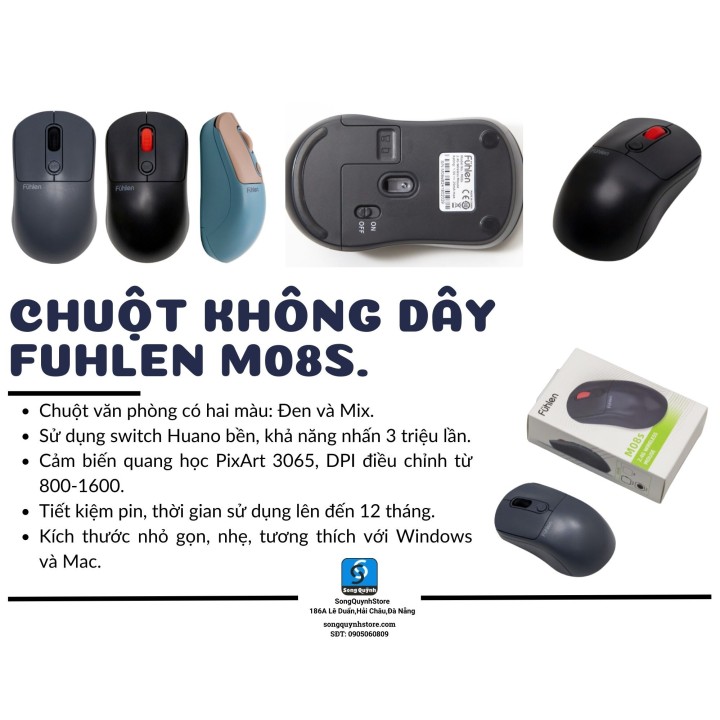 Chuột Fuhlen Không dây M08s (NZ-21052)