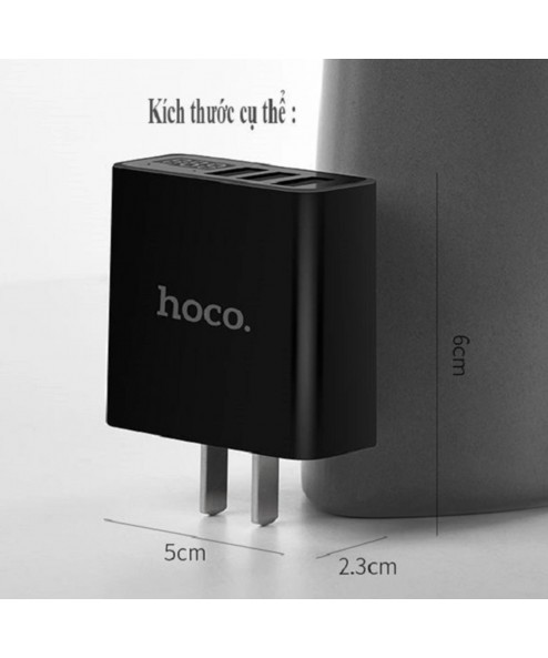 Củ sạc 3 cổng USB Hoco C15