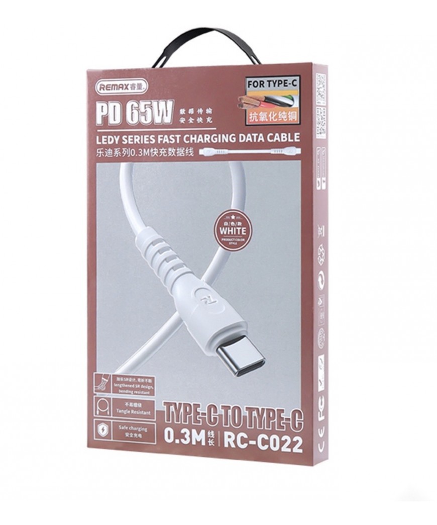 Cáp sạc Remax PD 65w 30cm RC-C022 ( C to C )