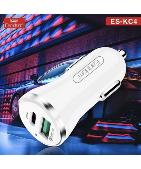 Tẩu sạc Earldom ES-KC4I( Hỗ trợ 1 cổng USB 3.0 và 1 cổng USB Type C )