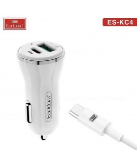 Tẩu sạc Earldom ES-KC4I( Hỗ trợ 1 cổng USB 3.0 và 1 cổng USB Type C )