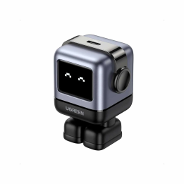 Sạc điện thoại 1 cổng USB-C GaN 30W màu đen tạo hình robot chân cắm dẹt Ugreen (15550) (UG-30005)