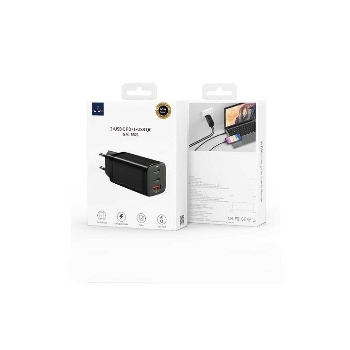 CỦ SẠC Wiwu 65w (GTC-6521) (WW-31002)