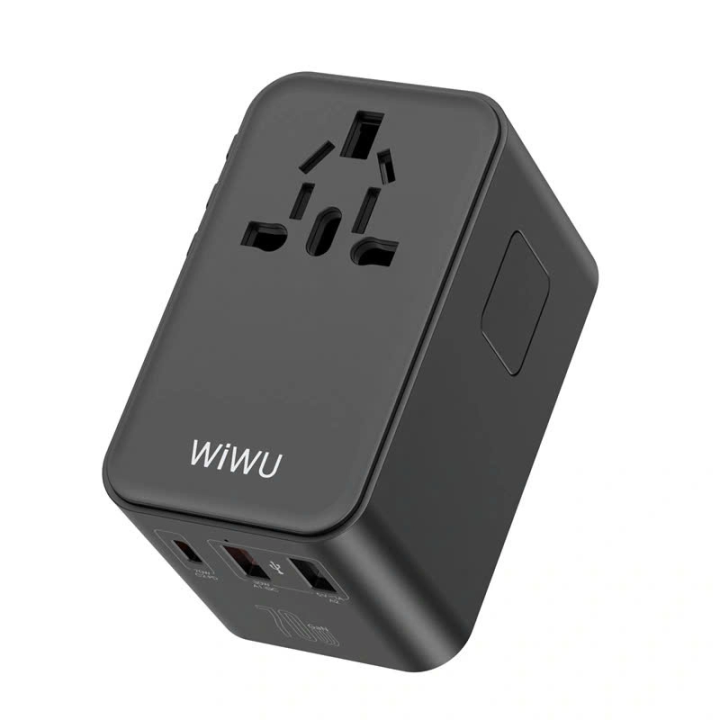 Bộ chuyển đổi WiWU Travel Universal UA004 70W GaN Charger(WW-31003)