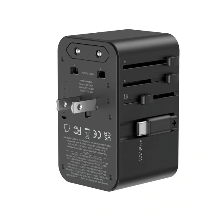 Bộ chuyển đổi WiWU Travel Universal UA004 70W GaN Charger(WW-31003)