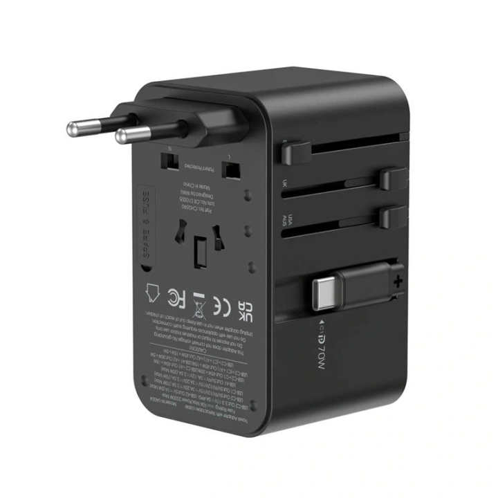 Bộ chuyển đổi WiWU Travel Universal UA004 70W GaN Charger(WW-31003)