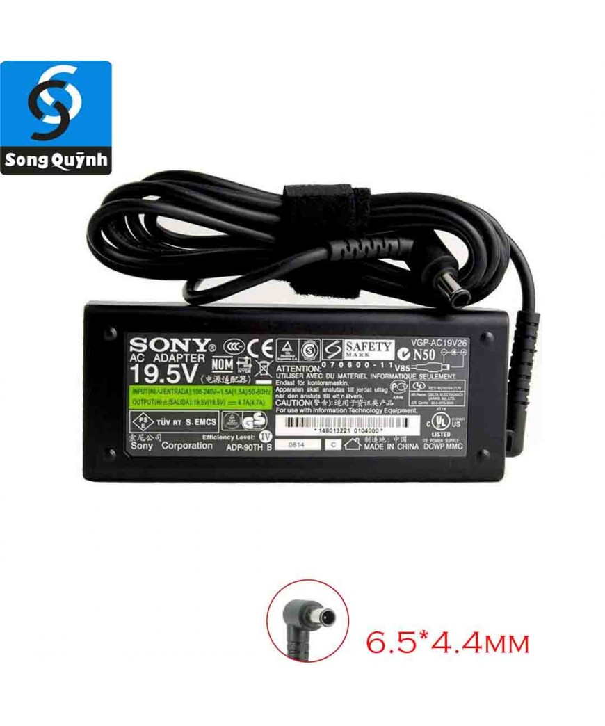 Sạc laptop Sony đầu kim (19.5V - 4.7A) Φ6.5mm * 4.4mm 90w Original