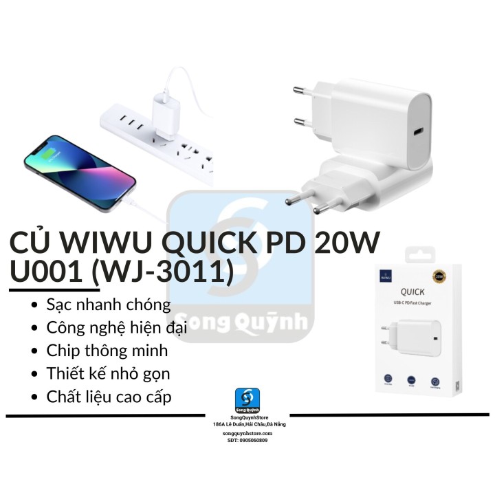 CỦ WIWU QUICK PD 20W U001 (WW-31006)