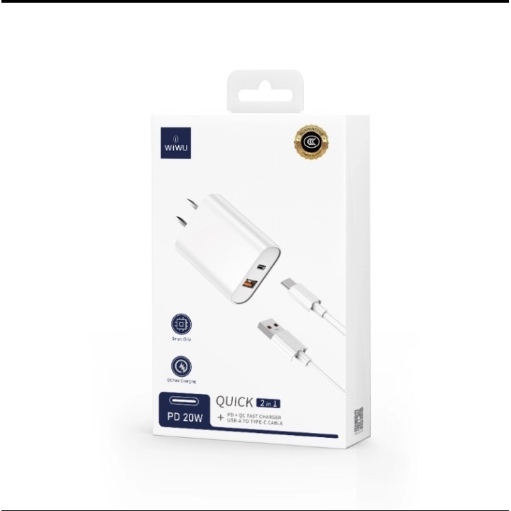 SẠC BỘ Wiwu 20w Wi-U002 (USB to C) (WW-31009)