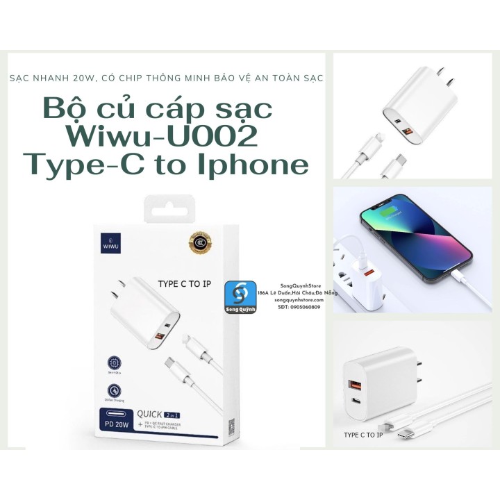 SẠC BỘ Wiwu 20w Wi-U002 (USB to C) (WW-31009)