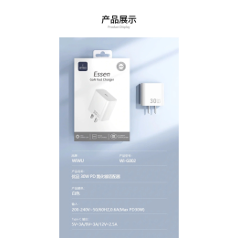 Bộ sạc nhanh PD Wiwu Essen 30W Wi-G002 (WW-31013) (C to i) & (C to C )