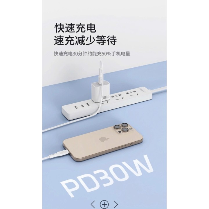 Bộ sạc nhanh PD Wiwu Essen 30W Wi-G002 (WW-31013) (C to i) & (C to C )