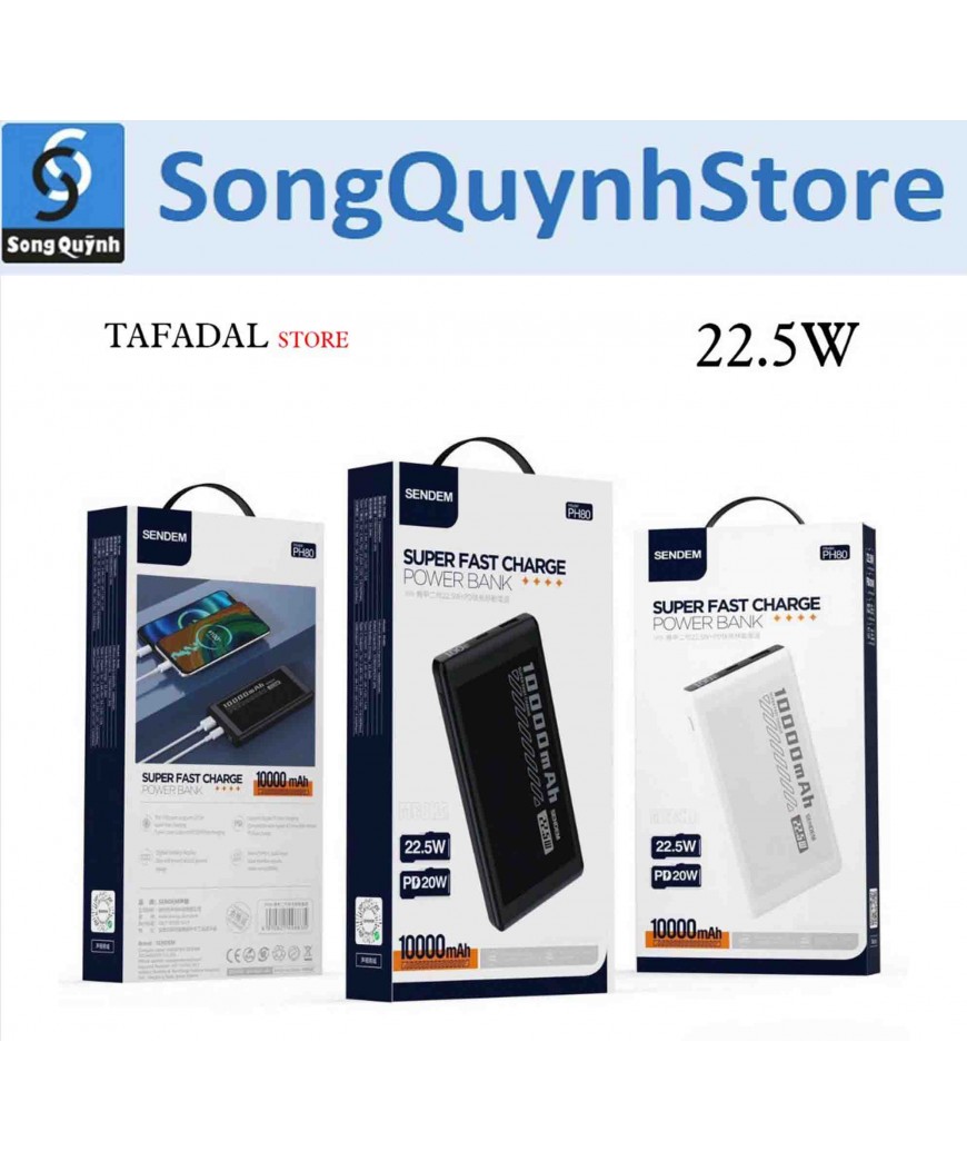 Sạc dự phòng Sendem 20.000Mah PH82 (AJ-9603)