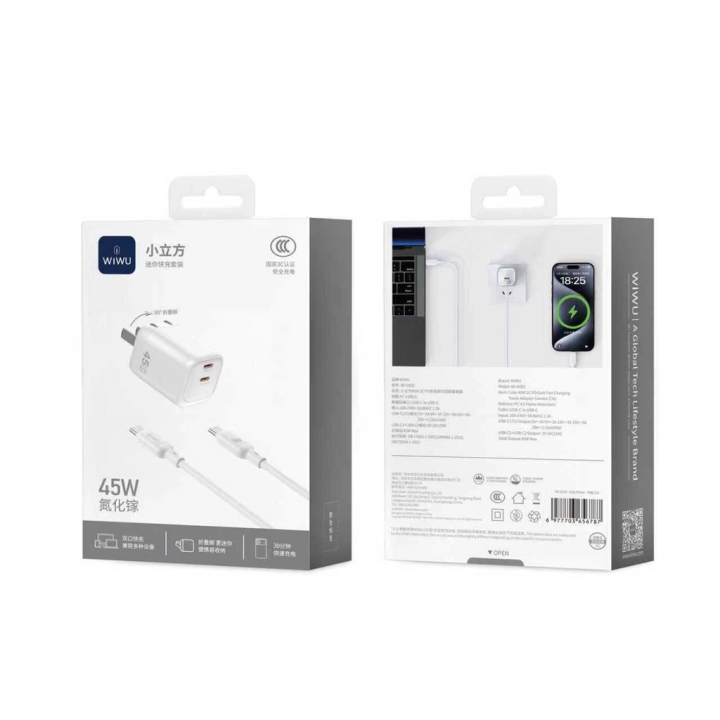 BỘ SẠC NHANH WIWU 45W G025 (WW-31014)