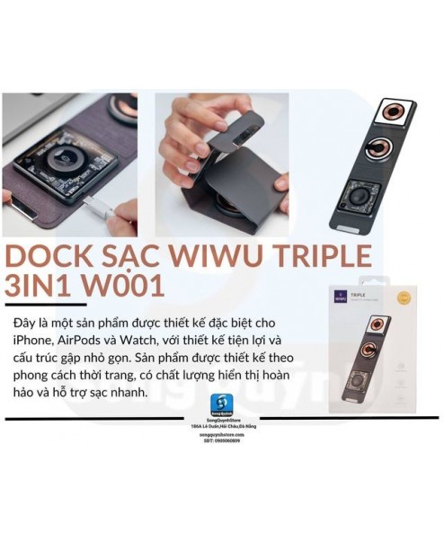 Dock sạc Wiwu TRIPLE 3IN1 (Wi-W001)