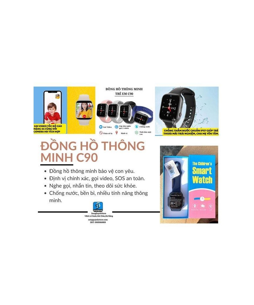 Đồng hồ định vị trẻ em C90