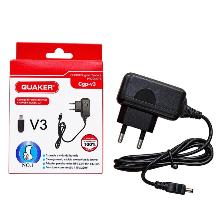 Sạc bộ Quaker V3 (mini USB) (AH-31106)