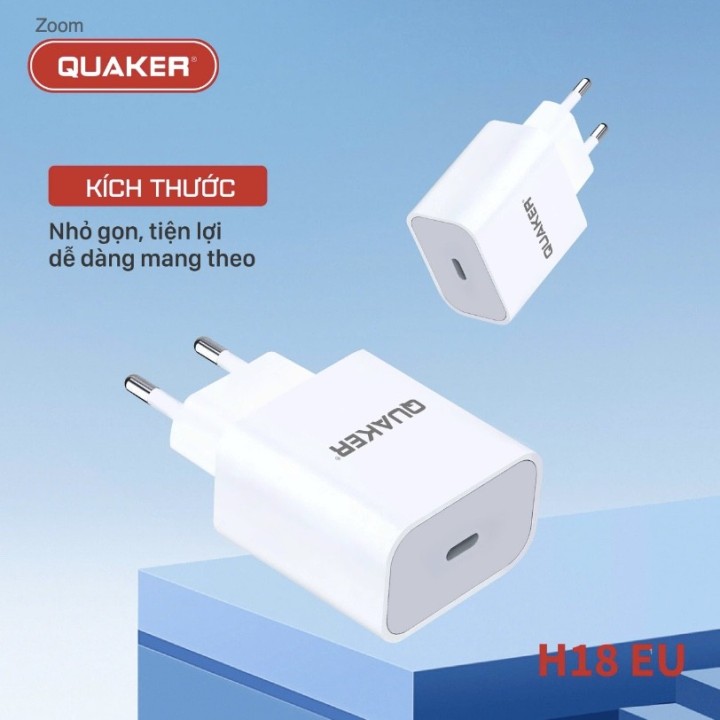 Bộ sạc Gan 20w Quaker H18 (AH-31119)