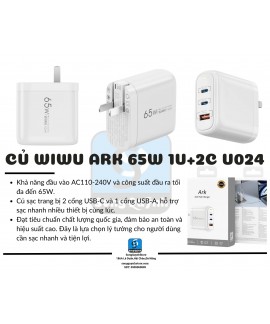 CỦ WIWU ARK 65W 1U+2C U024