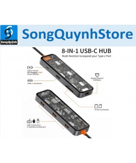 HUB chuyển đổi WIWU Cyber 8in1 Type C CB008