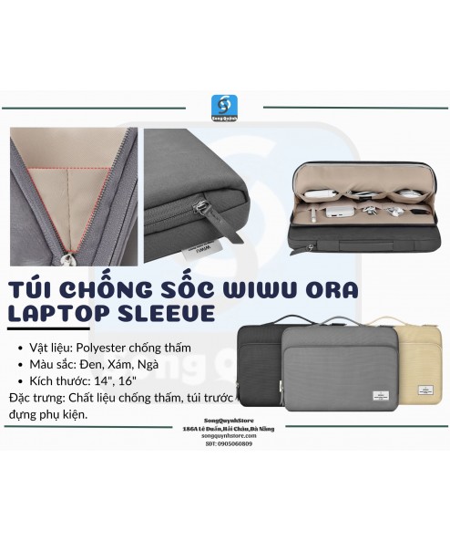 TÚI chống sốc Wiwu ORA LAPTOP SLEEVE