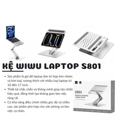 KỆ WIWU LAPTOP S801