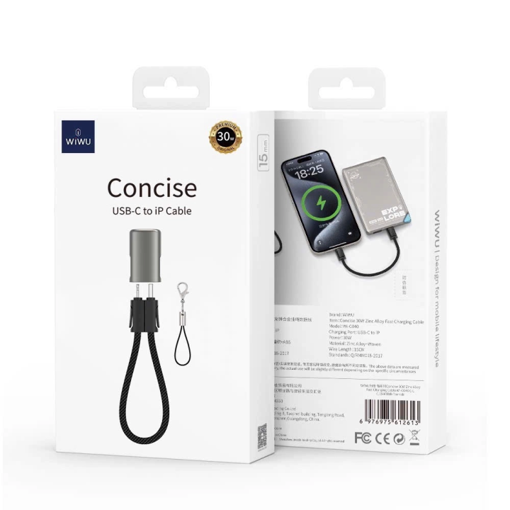 Cáp Wiwu CONCISE C-i 15CM 30W C040 (WW-41008)
