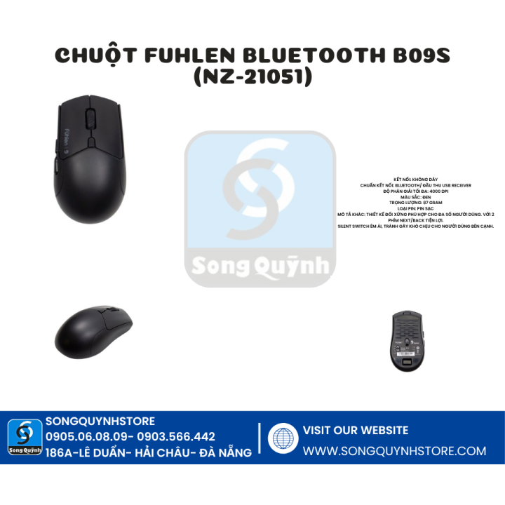 Chuột Fuhlen không dây bluetooth B09s  (NZ-21051)